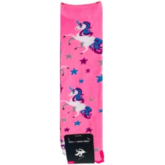 Accessories - *3/$15* Fun Unicorn Pink Knee High Socks